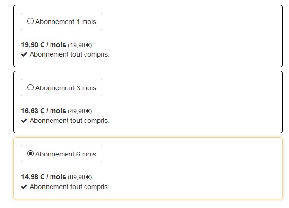 SugarDaddy - Tarifs & Abonnements