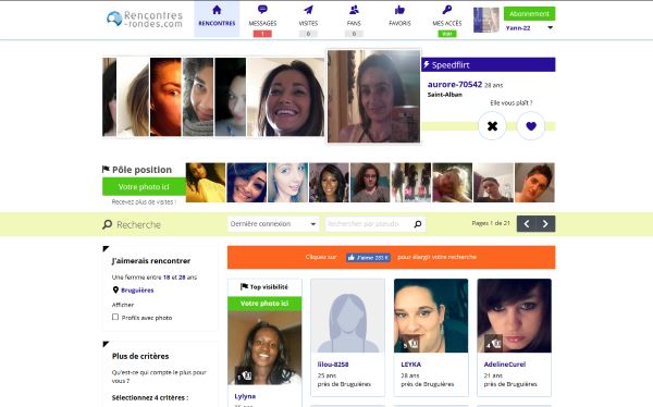 Rencontres-Rondes - Apercu Interface