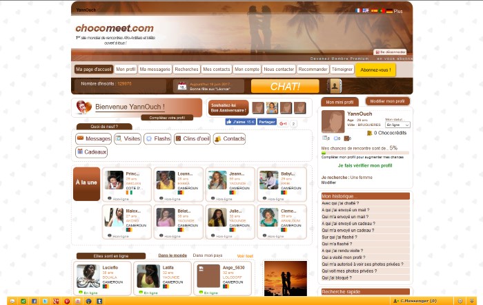 ChocoMeet - Apercu Interface