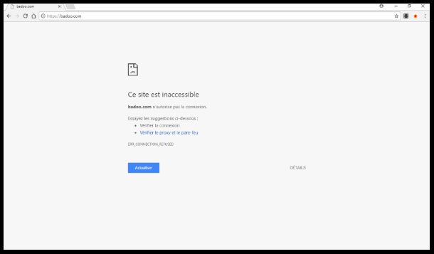 Badoo - Inaccessible et marche plus