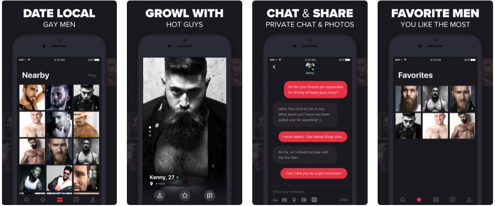 Grizzly App - Apercu Interface
