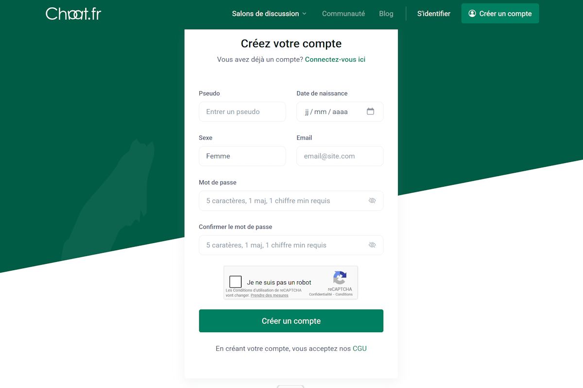 chaat sans inscription