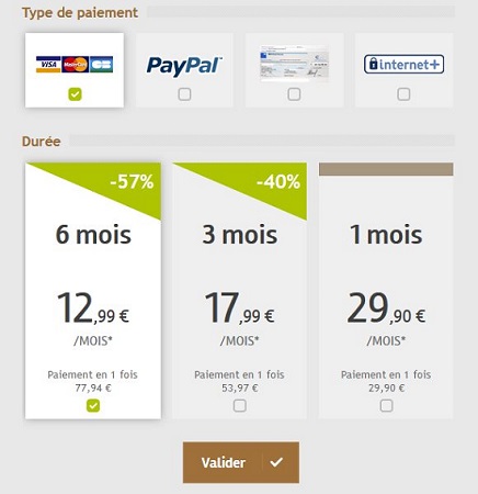 tarif prix abonnement celibest