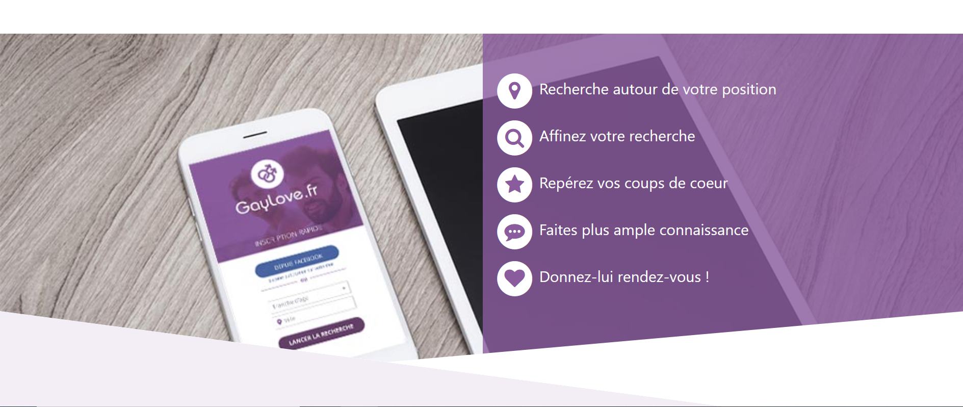 GayLove - Aper&ccedil;u Interface
