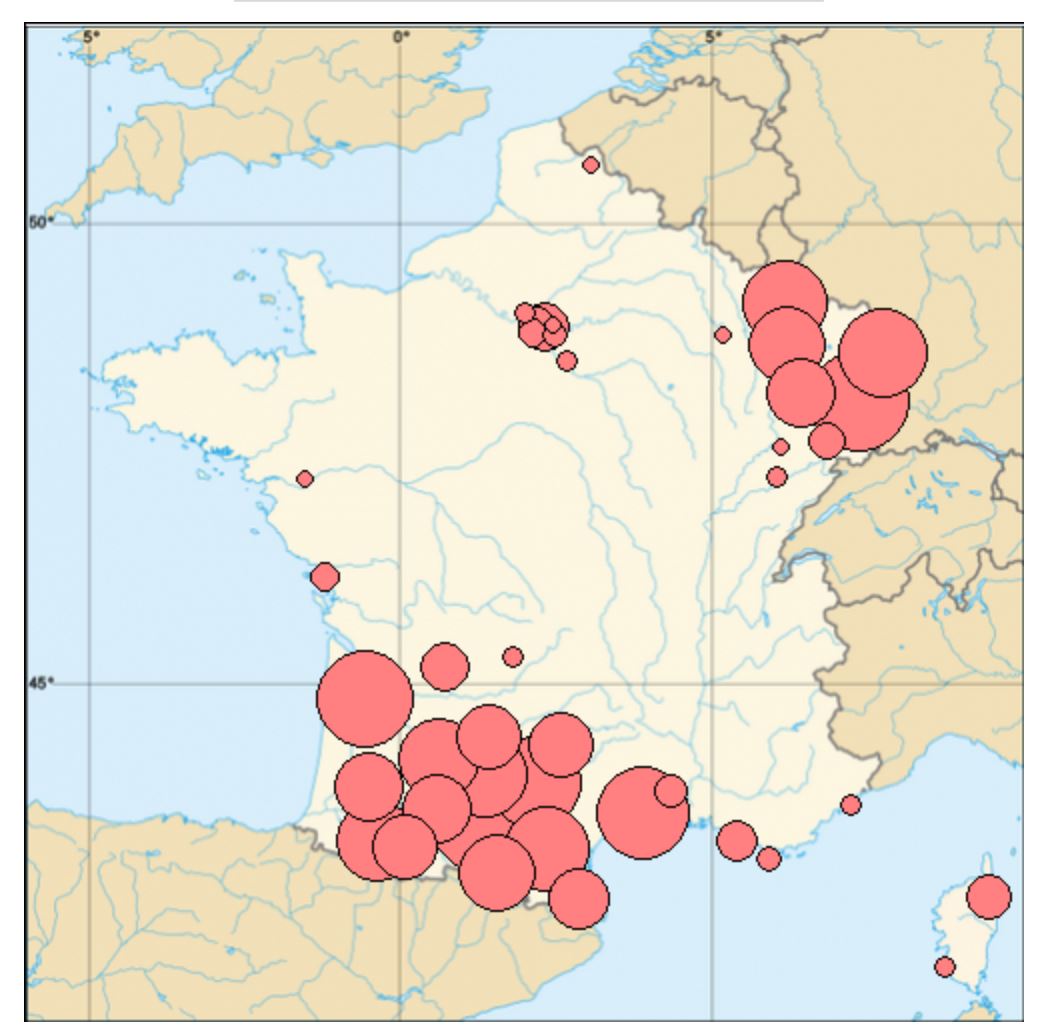 densit&eacute; des membres sur ami(e)z