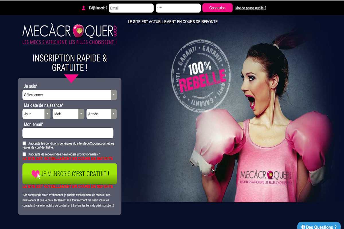 MecACroquer : Le site de rencontre où les femmes décident !