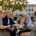 Groupe de seniors partageant une sortie conviviale pour illustrer notre avis sur Quintonic
