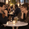 Conversation souriante pendant une soirée de speed dating