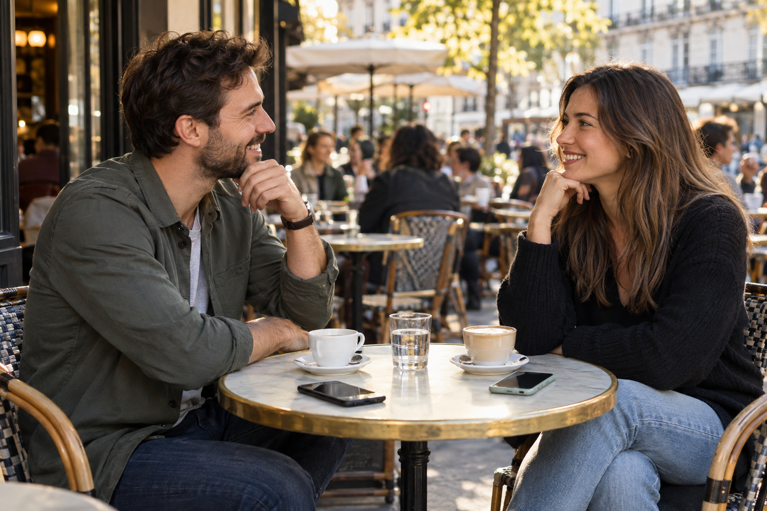 Premier rendez-vous occasionnel dans un caf&eacute; public
