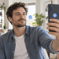 tinder badge bleu